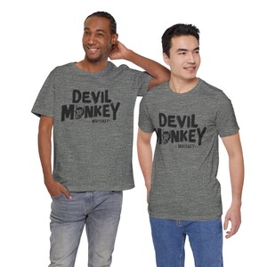Devil Monkey Whisky Graphic Tee, Edgy Unisex T-Shirt