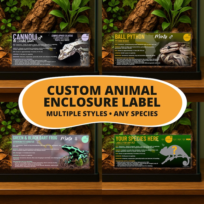 Animal Enclosure Tags - Etsy