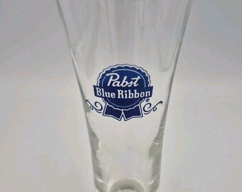 Vaso de cerveza Pilsner Pabst Blue Ribbon - PBR - Vintage en excelente estado.