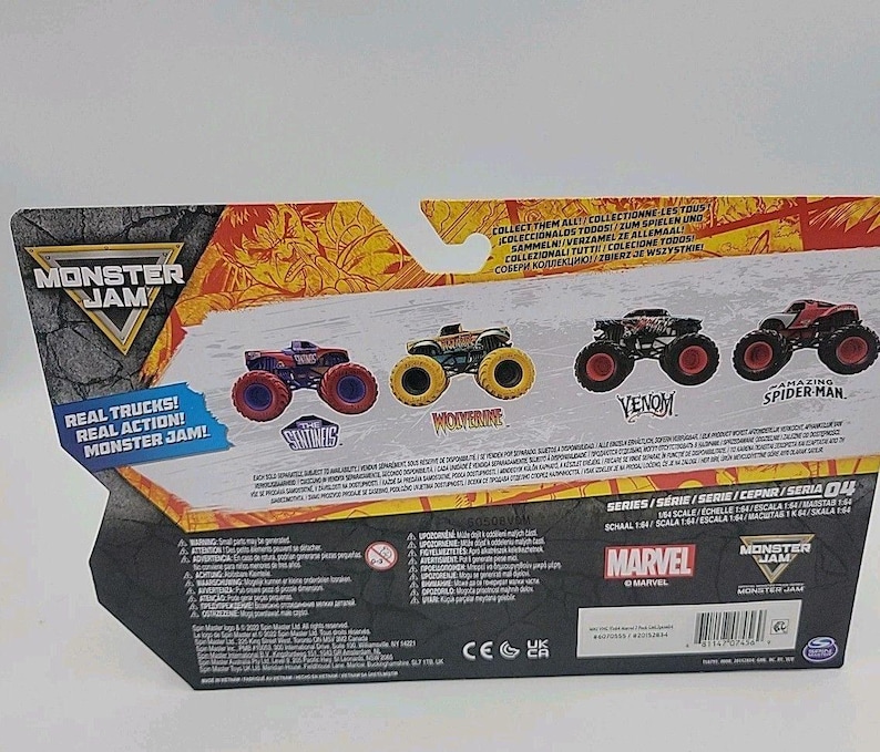 Monster Jam Marvel Venom Versus The Spider-Man Monster Truck 2 Pack Series 4 New 画像 8