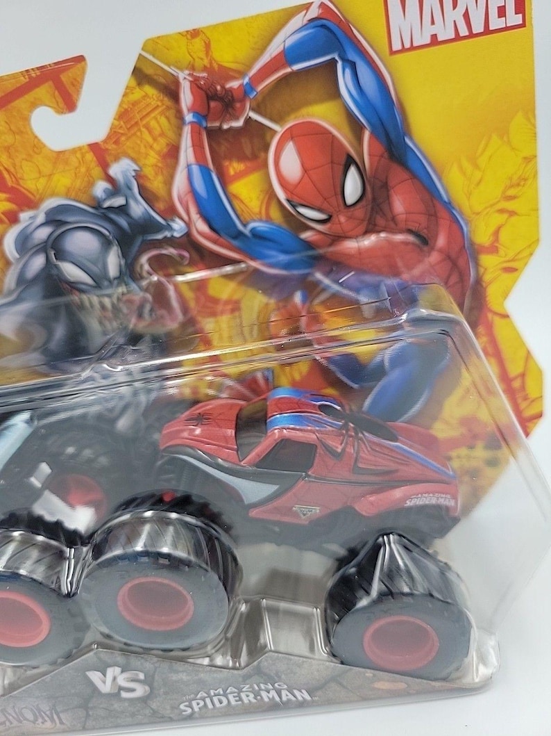 Monster Jam Marvel Venom Versus The Spider-Man Monster Truck 2 Pack Series 4 New 画像 3