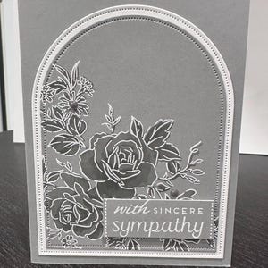 Sympathiekaart, Gecondoleerd, Ik denk aan je, Sorry, mijn gedachten zijn bij je, Stampin-upkaart, blanco binnenkant