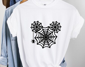 Mickey head spider web halloween shirt, disney halloween shirt, mickey halloween shirt, mickey spider web shirt, halloween spider web shirts