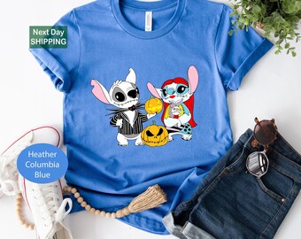 Vintage Lilo Stitch Halloween Shirt, Nightmare On The Main Street, Disney Halloween Shirt, Halloween Pumpkin Tee, Cute Stitch Halloween Tee
