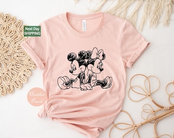 Vintage Mickey and Minnie Shirt Minnie Mouse Shirt Disney Unisex Shirt Vintage Mickey Shirt Retro Disney Shirt Disney Couple Shirt