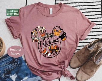 Disney Fall Shirts, Thanksgiving Mickey Ear Shirt, Mickey Fall Vibes Shirt, Disney Thanksgiving Shirt, Disney Halloween Shirt, Disney Family