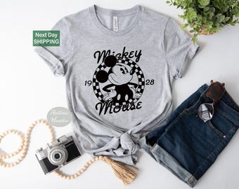 Retro Mickey Mouse Shirt Vintage Mickey Shirt Disney Vacation Shirt Disneyland Mickey Shirt Magic Kingdom Shirt Classic Mickey Tee