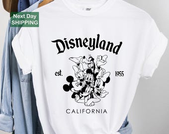 Mickey and Minnie Disneyland Est 1955 California Shirt Vintage Disneyland Shirt Family Vacation Shirt Classic Disney Shirts Disney Family