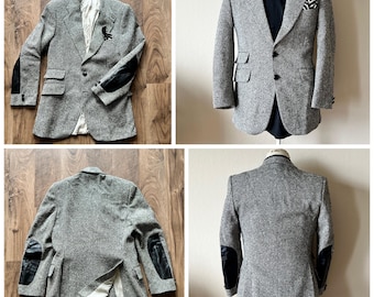 Veste De Chasse Shires Huntingdon – Tweed Vert Foncé, Carreaux Bleu/jaune – Taille 44