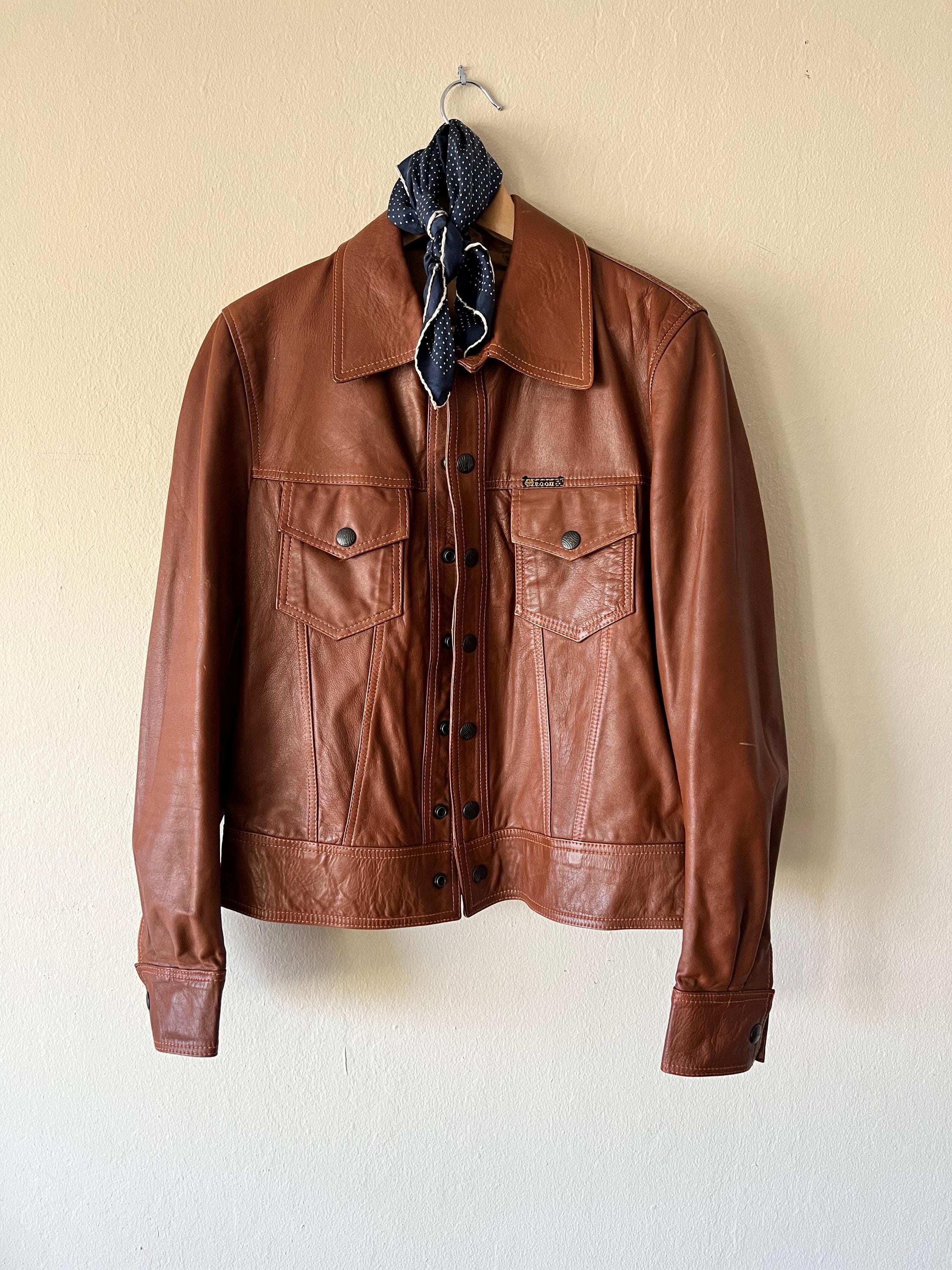 Levi Leather Trucker Jacket - Etsy