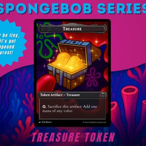Treasure Token | SpongeBob-Inspired MTG Proxy | Full Art Custom Commander Card
