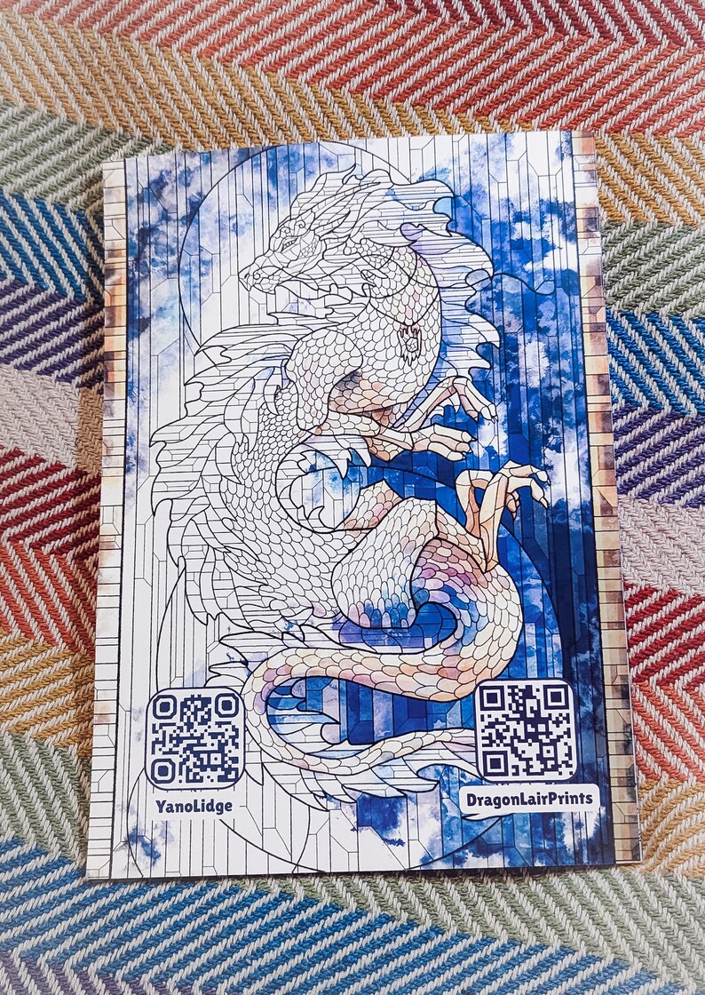 Fantasymålarbok för vuxna A4 • 40 originalillustrationer • Tjockt 200gsm papper bild 9