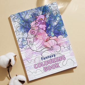 Fantasymålarbok för vuxna A4 • 40 originalillustrationer • Tjockt 200gsm papper bild 10