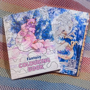 Fantasymålarbok för vuxna A4 • 40 originalillustrationer • Tjockt 200gsm papper bild 3