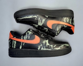 Nike Air Force 1 Custom Sneakers | Grime | Jungle Camo