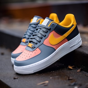 Nike Air Force 1 Custom Sneakers | Sunset Spectrum