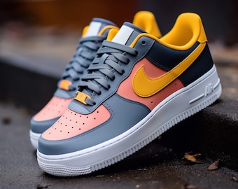 Nike Air Force 1 Custom Sneakers | Sunset Spectrum