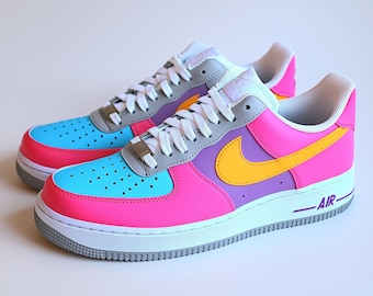 Nike Air Force 1 Custom Sneakers | Miami Punch