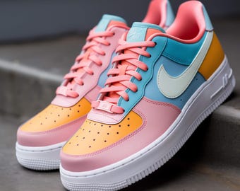 Nike Air Force 1 Custom Sneakers | Pastel Dream