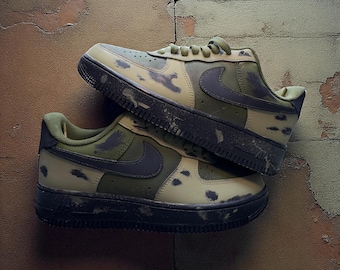 Nike Air Force 1 Custom Sneakers | Dystopian | Green