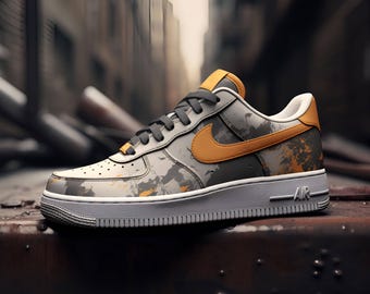 Nike Air Force 1 Custom Sneakers | Dystopian Grey