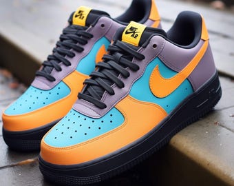 Nike Air Force 1 Custom Sneakers | Neptune Blaze