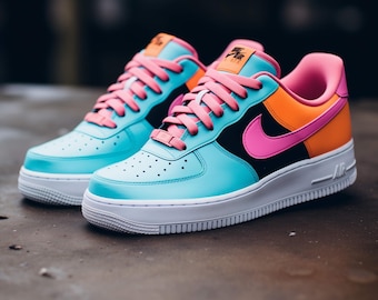 Nike Air Force 1 Sneakers personalizzate / Fluorescente