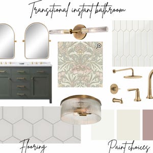 Instant transitional bathroom design