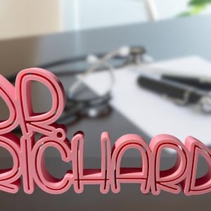 Custom 3D Print Desktop Name Plate | Teacher Name Plate | Desk Sign | Teacher Gift |  3D Printed - Personalized Design