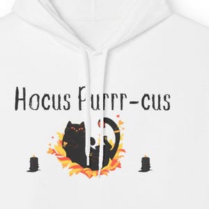 Unisex Fleece Hoodie Sweatshirt - Hocus Purrr-cus Cat