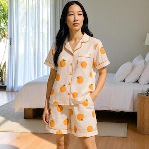 3-Piece Pyjamas - Cute Pyjamas - Women&#39;s Sleepwear - Pyjamas Set - Cotton Pyjamas - Loungewear - Printed Pyjamas