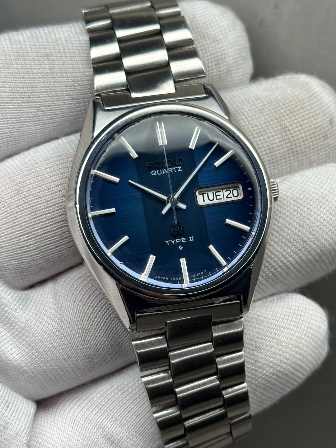 Rare SEIKO Quartz Type II 7546-8350 | Blue Lined Dial | JDM