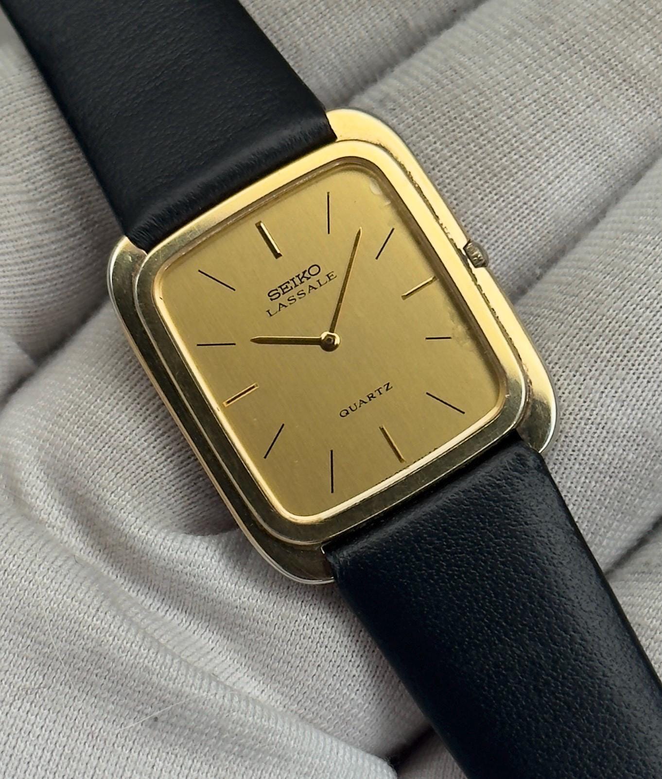 Vintage Seiko Lassale 9300-5008 Ultra Thin Quartz Golden Tone JDM