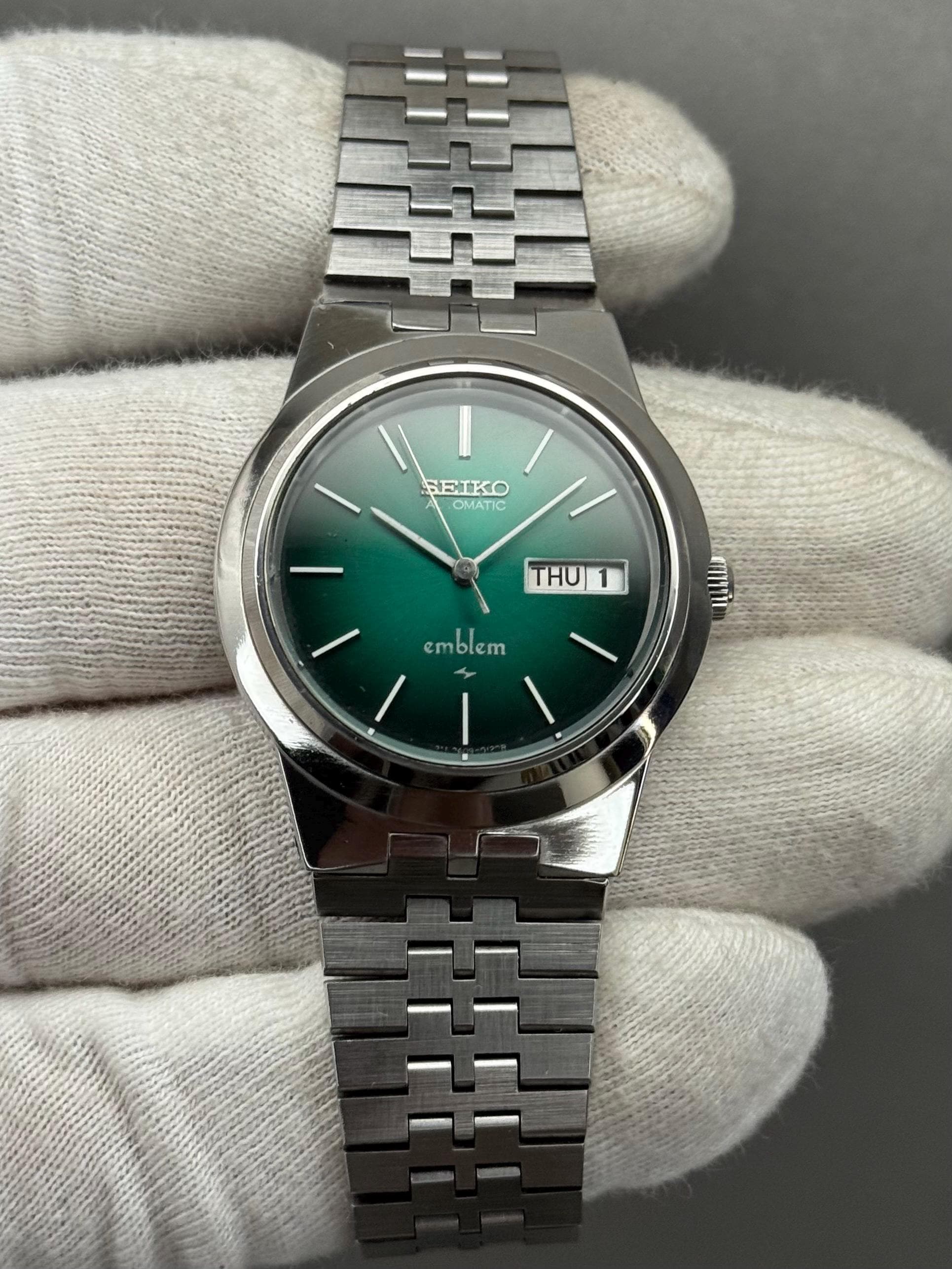 Rare Seiko Emblem Automatic 2409-0030 | Vintage 1970s Green Dial