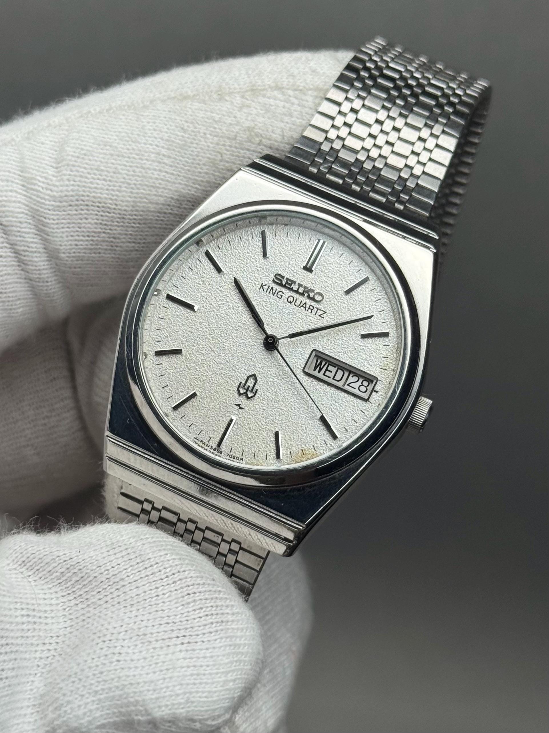 Vintage Seiko King Quartz Rare Snowflake Dial 5856-7040 Men's