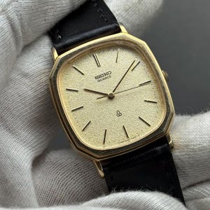 Vintage Seiko Quartz 6431-5030 – Textured Dial, Gold-tone Classic