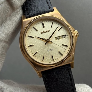 Rare SEIKO Spirit 7N43-7180 Frosted Snowflake Date/day Vintage