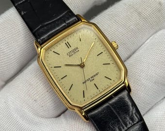 Rare Citizen Tank E030-K001072 Eco-drive Special Edition Analog