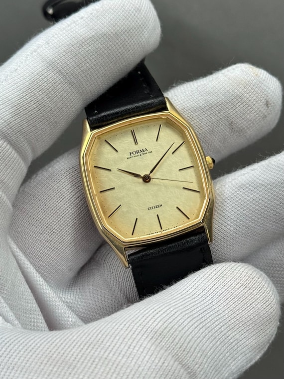 Rare Citizen Tank 5630-F60005 Analog Quartz Watch Ivory Dial