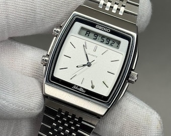 希少なセイコー シルバーウェーブ メンズ ヴィンテージウォッチ