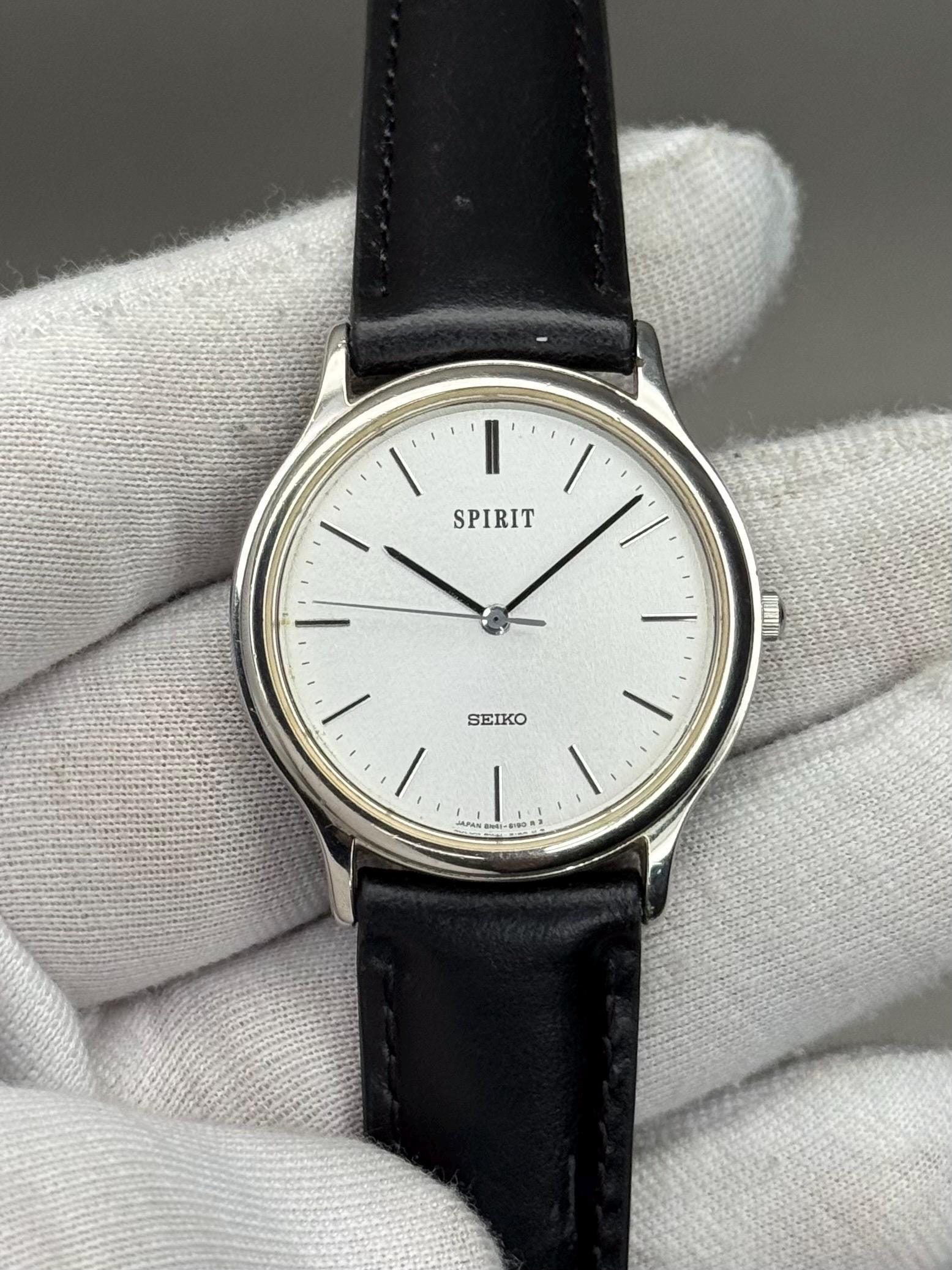 Rare Seiko Spirit 8N41-6130 Quartz Frosted Snowflake Dial JDM SEIKO SPIRIT 8N41-6130