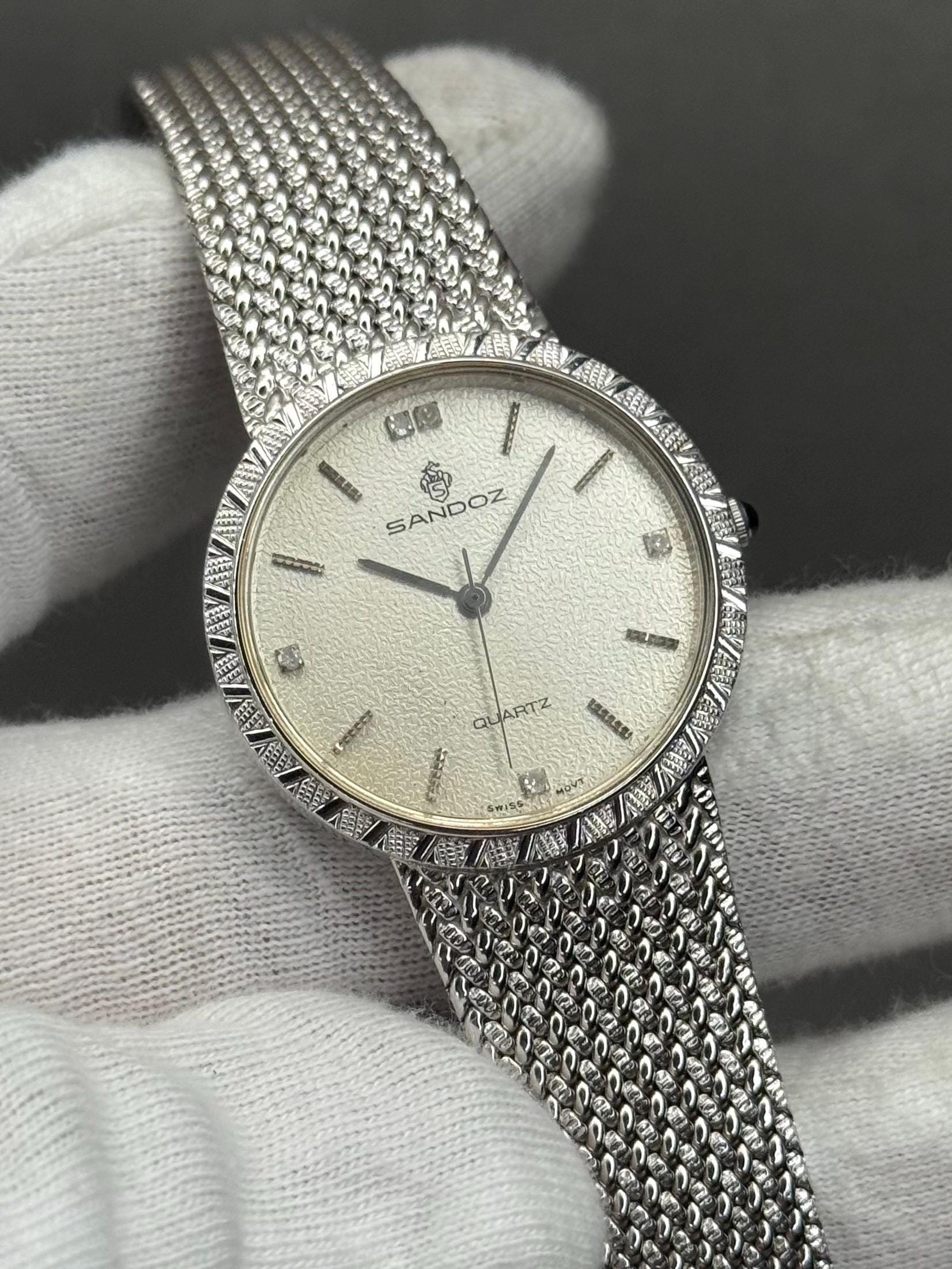 Vintage Sandoz 217743 Rare Model With Unique Bezel Quartz Watch - Etsy