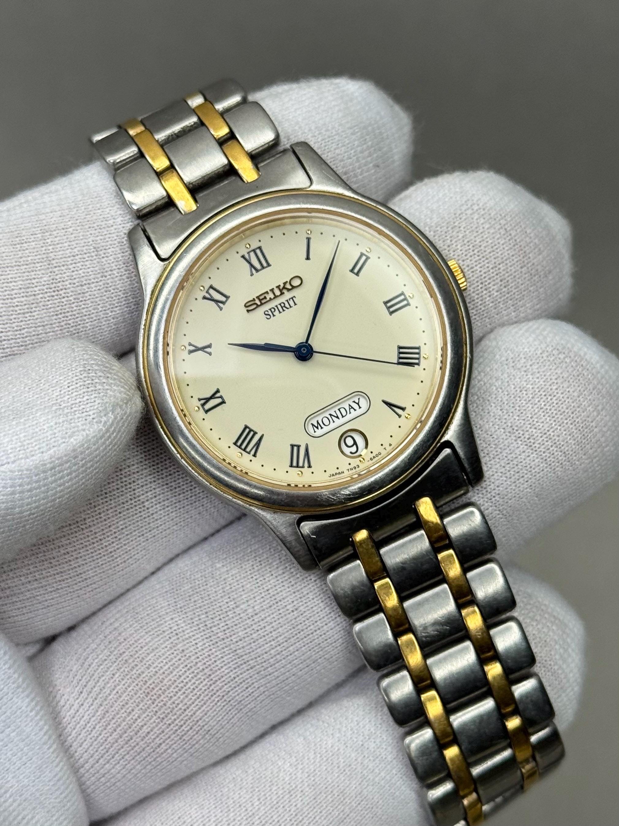 Rare Seiko Spirit Quartz 7N93-6A00 | Two-tone Japanese 34mm Square