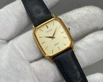 Vintage Seiko Dolce Gold Plated Tank Watch - 1995 Japan - Etsy