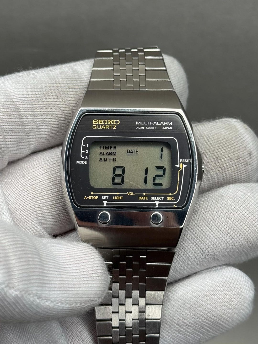 Vintage SEIKO A029-5000 Multi-Wecker Quarz Digitaluhr | Japan 1978