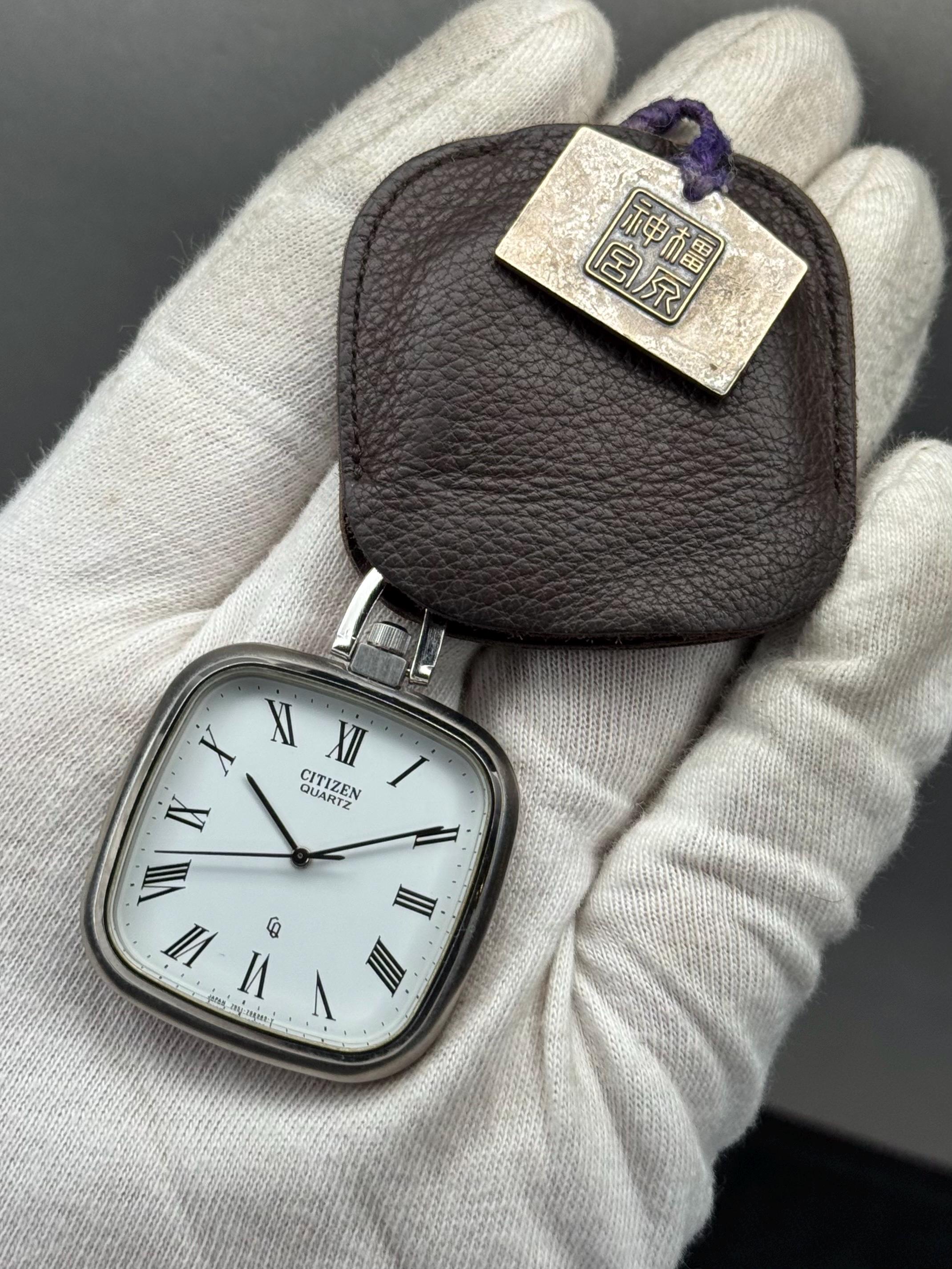 Rare Citizen Quartz 4-797728-Y Pocket Watch – Roman Numeral Dial