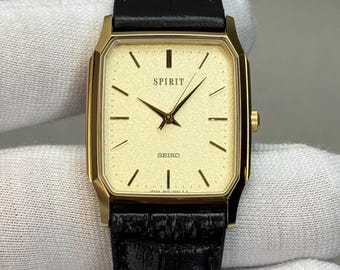 Vintage Seiko Spirit 8N41-5180 Tank Watch - 1995 Japan - Etsy