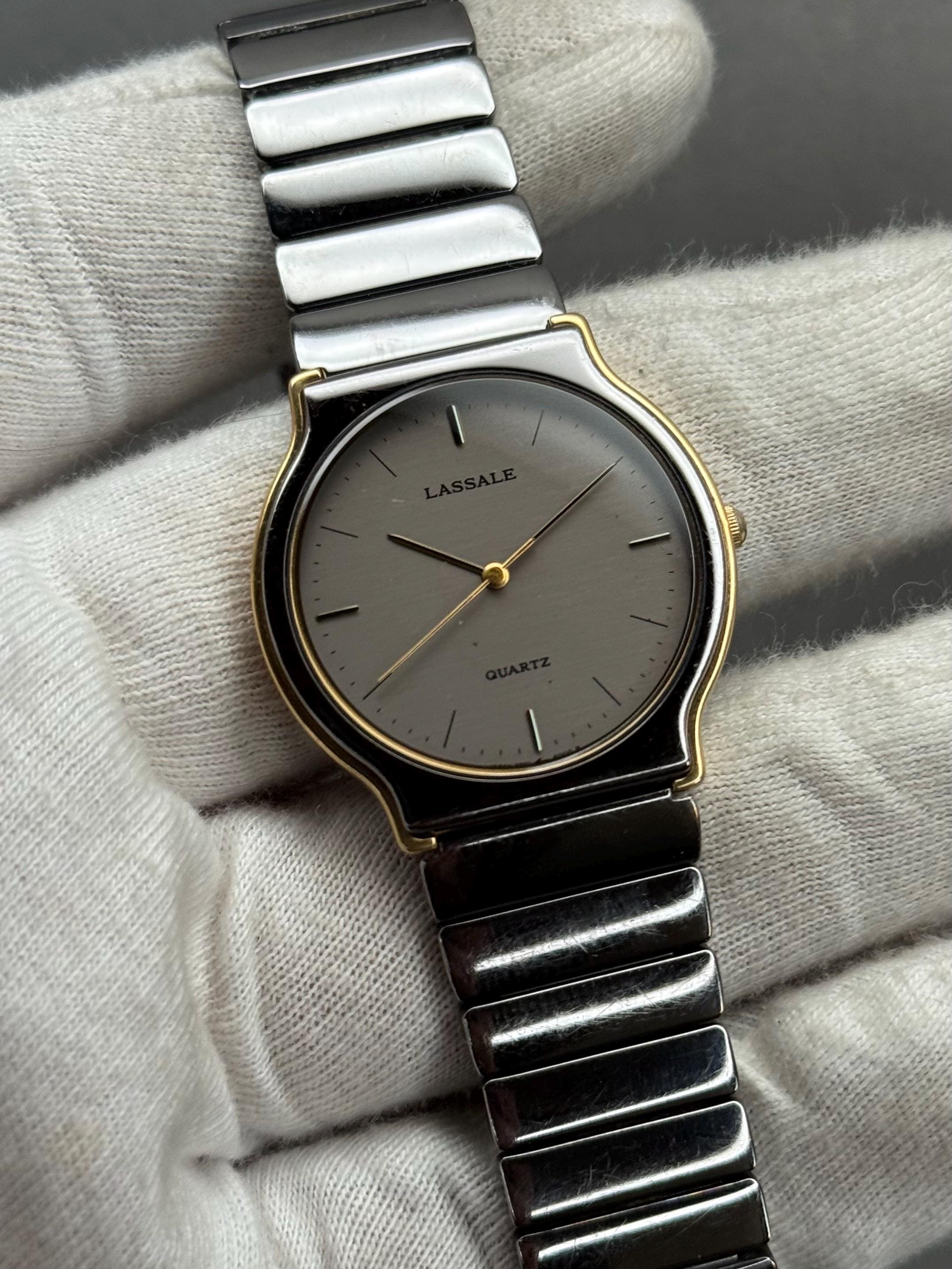 Vintage Seiko Lassale 7751-8009 Ultra Thin Quartz Dual Tone JDM