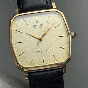 Vintage Seiko Dolce 7731-5120 Men's Gold Square Dress Watch