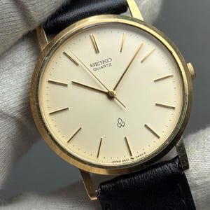 Vintage Seiko Chariot 2621-0140 Gold Dial Quartz Men's Dress Watch